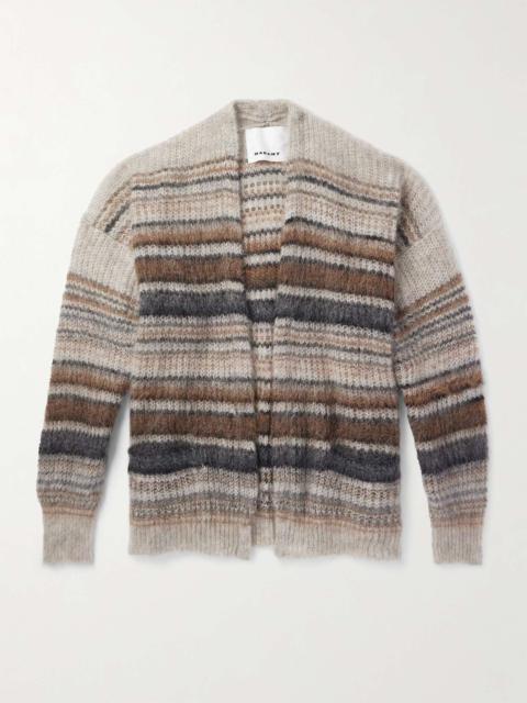 Isabel Marant Danah Striped Mohair-Blend Cardigan