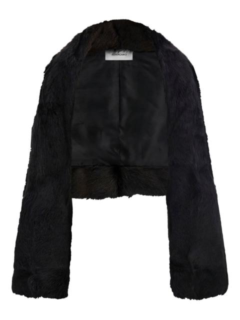 FERRAGAMO kid skin cropped jacket