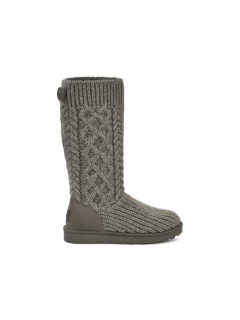 UGG UGG Classic Cardi Cabled Knit Boot Grey (Women's)