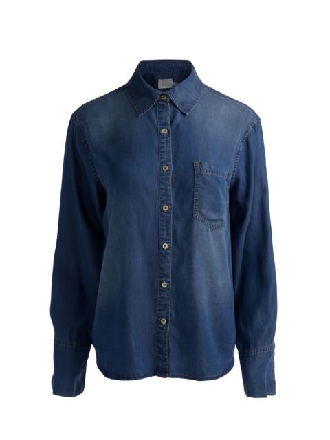 Alice + Olivia FINELY OVERSIZED DENIM BUTTON DOWN - BROOKLYN BLUE