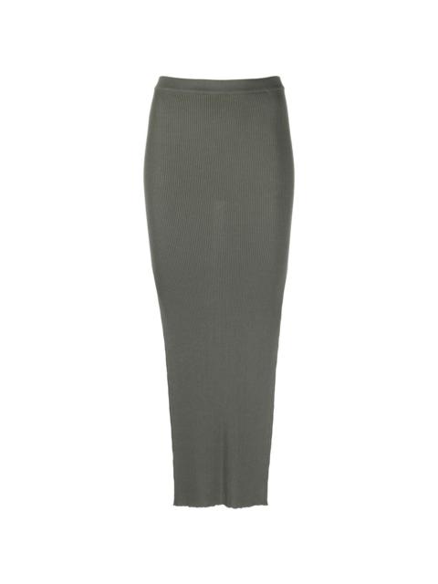 Rick Owens Sacriskirt ribbed skirt