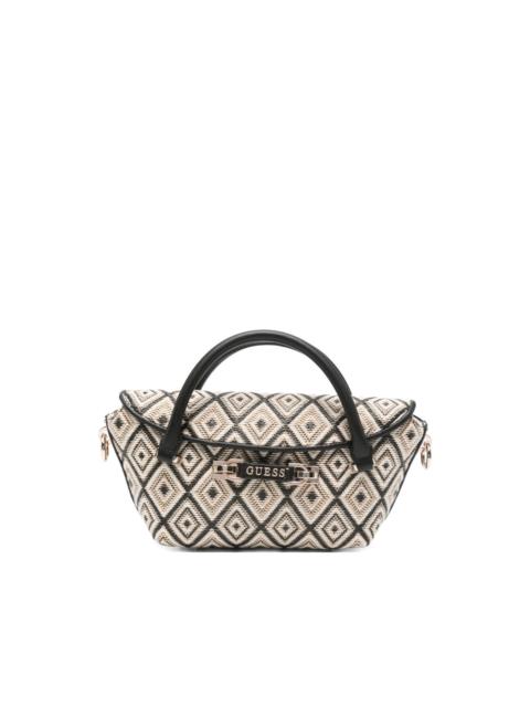 GUESS USA mini Sophia diamond-pattern tote bag