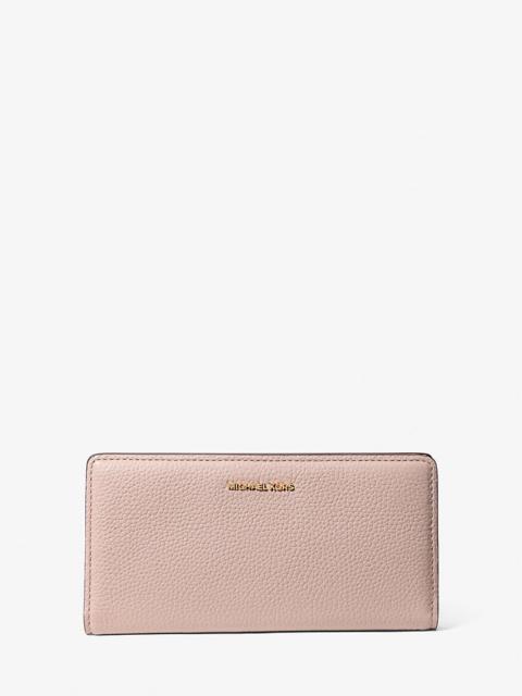 MICHAEL KORS Bryant Large Pebbled Leather Snap-Front Wallet