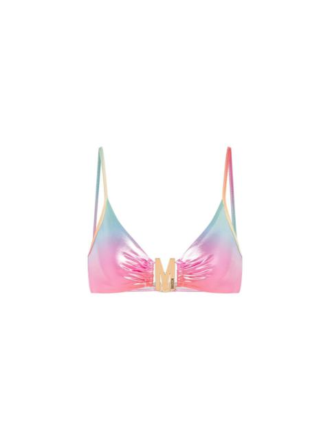 Moschino SHINY RAINBOW BIKINI TOP