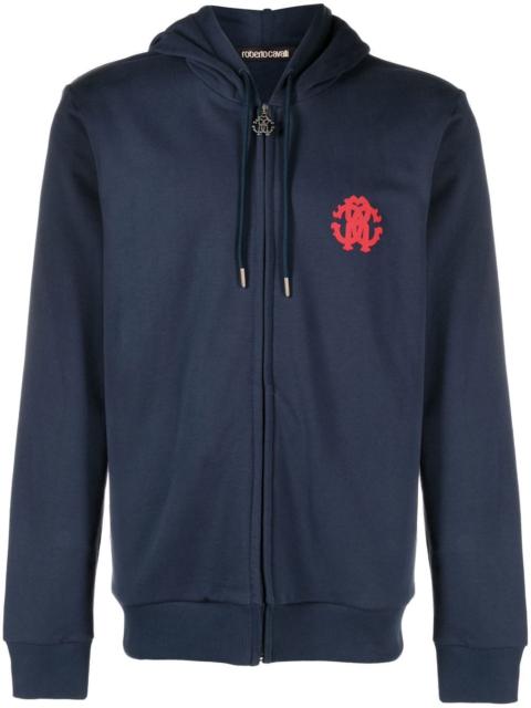 Roberto Cavalli logo-print zip-up hoodie