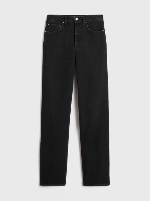 Classic cut denim full length faded black