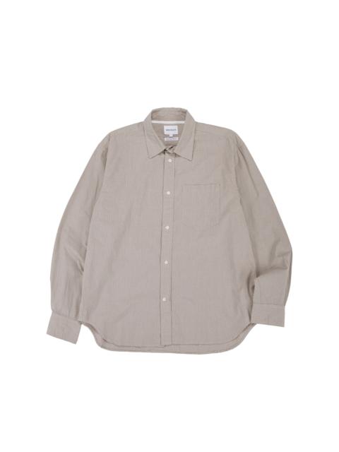 NORSE PROJECTS Espevik Oversize Micro Poplin Check Shirt Oatmeal