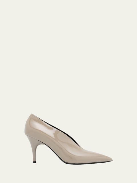 GUCCI Musa Vernic Patent Leather Anklet Pumps