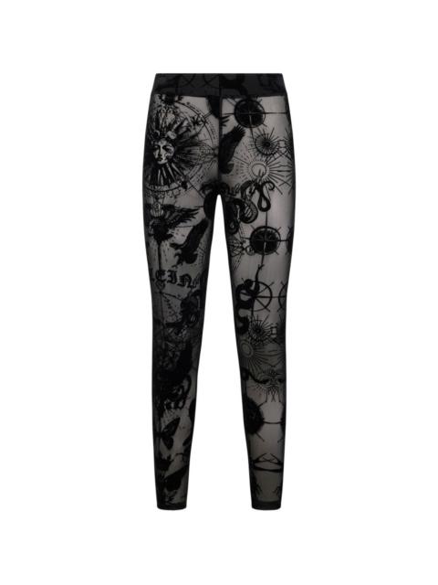 PHILIPP PLEIN embroidered leggings