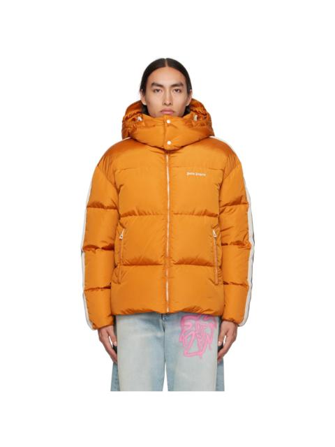 Palm Angels Orange Embroidered Down Jacket