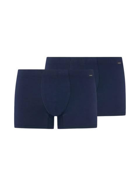 HANRO Cotton Essentials 2-Pack Cotton Boxer Briefs With Covered Waistband