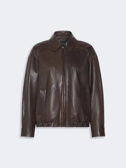 WEEKEND Max Mara COSE Nappa leather bomber jacket - DARK BOWN
