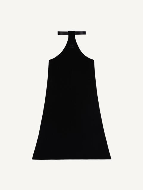 courrèges ROBE MINI CHOCKER RIB KNIT