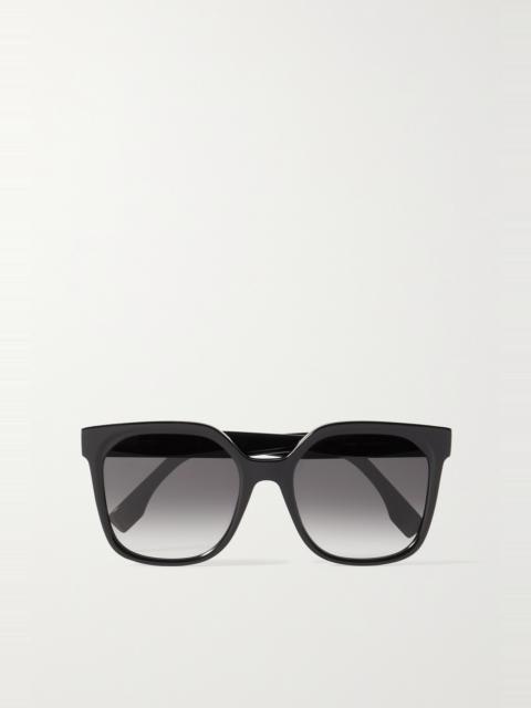 Oversized square-frame acetate sunglasses