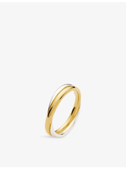 MISSOMA Lucy Williams Entwine 18ct Yellow-Gold Vermeil and Rhodium-Plated 925 Sterling Silver Ring