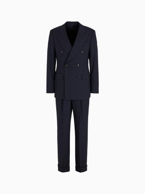 GIORGIO ARMANI Virgin wool and cashmere double-breasted Royal line suit
