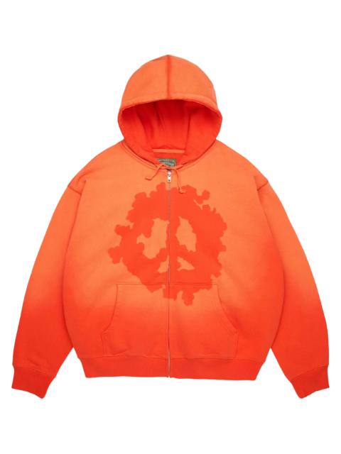DENIM TEARS Peace Wreath Knockout Zip Hoodie "Orange" DT920