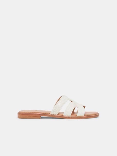 dolce vita EMON SANDALS WHITE RAFFIA