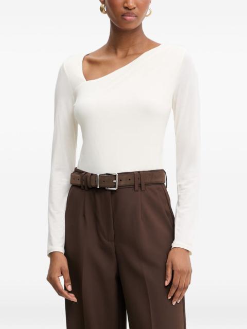 GUESS USA asymmetric-neck long-sleeved top