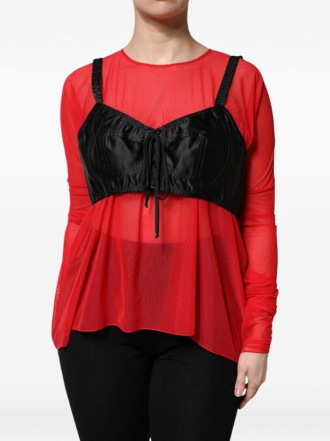Dolce & Gabbana layered bustier-detail top