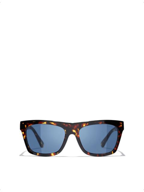 CHANEL CH5569 Square-Frame Acetate Sunglasses