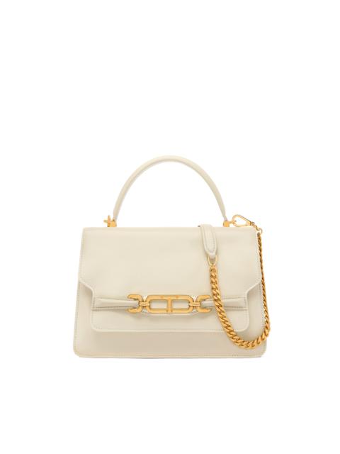 TOM FORD PALMELLATO-EFFECT LEATHER WHITNEY MEDIUM TOP HANDLE