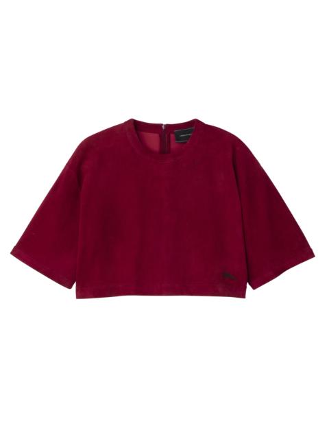 Longchamp Leather crop top Beetroot - Leather