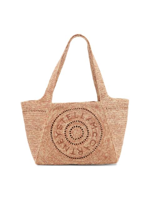 Stella McCartney Women's Salt & Pepper Crocheted Raffia Tote Bag - Natural Teak