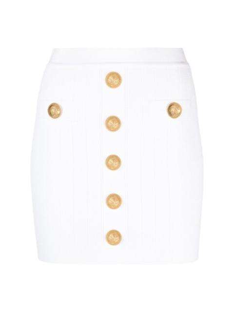 Balmain ribbed-knit mini skirt