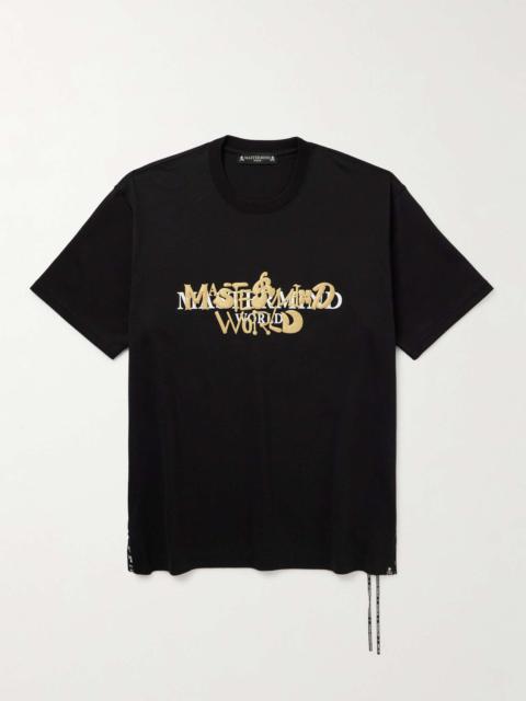 MASTERMIND WORLD Metallic Logo-Print Cotton-Jersey T-Shirt