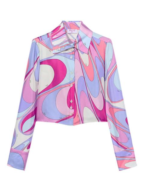 PUCCI onde-print silk shirt