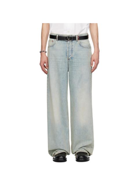 Valentino Blue Creased Jeans