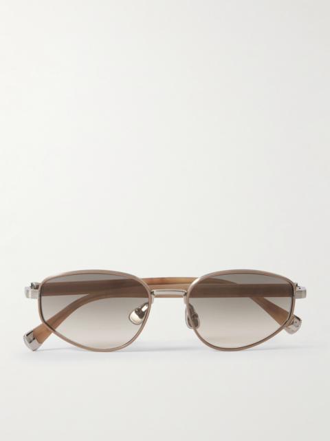 Brunello Cucinelli Round-frame Titanium And Acetate Sunglasses