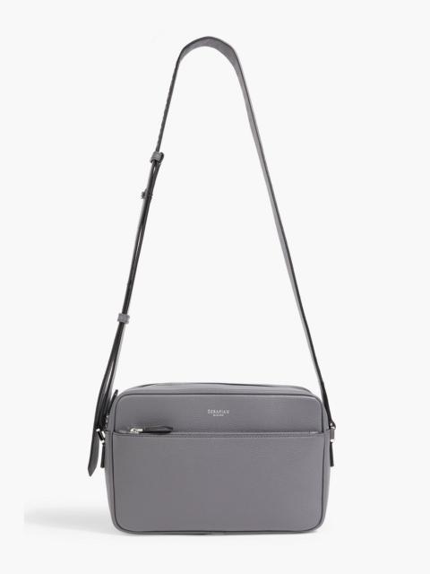 Serapian East West pebbled-leather messenger bag