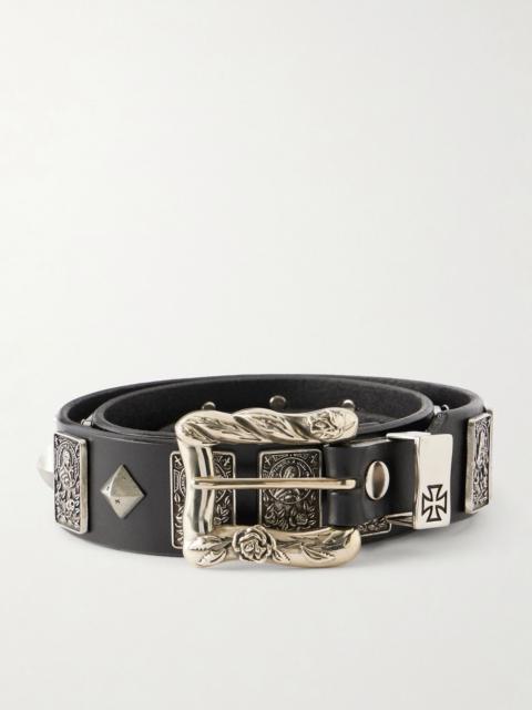 Enfants Riches Déprimés St.Teresa 6cm Studded Leather Belt Black