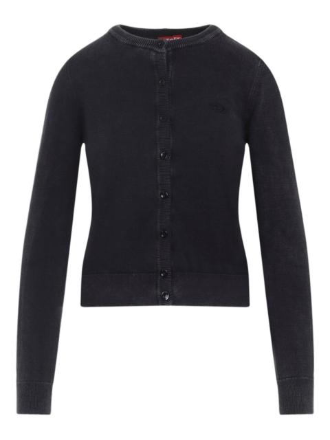 Diesel button-fastening logo-embroidered cardigan