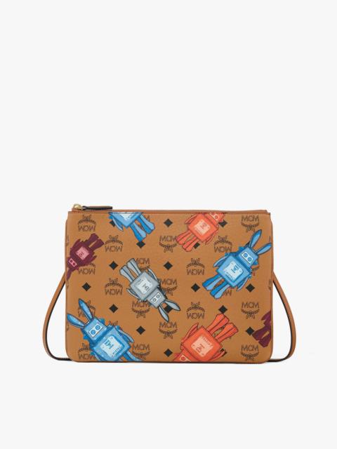 MCM Aren Crossbody Pouch in Rabot Visetos