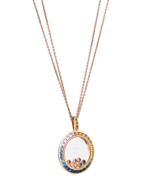 Chopard Women's Happy Diamonds Rainbow 18K Rose Gold, Sapphire, & Diamond Pendant Necklace - Pink Gold