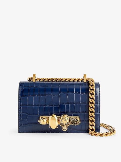 Alexander McQueen Jewelled Satchel mini leather cross-body bag