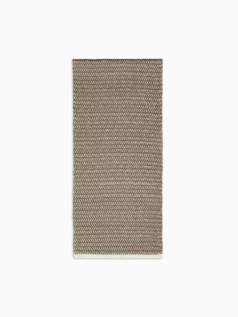GIORGIO ARMANI SILK, VISCOSE AND COTTON JACQUARD STOLE