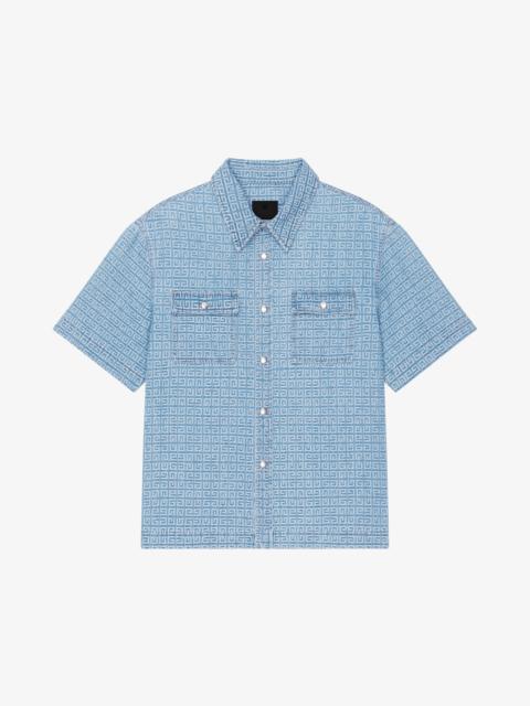 BOXY FIT SHIRT IN 4G DENIM