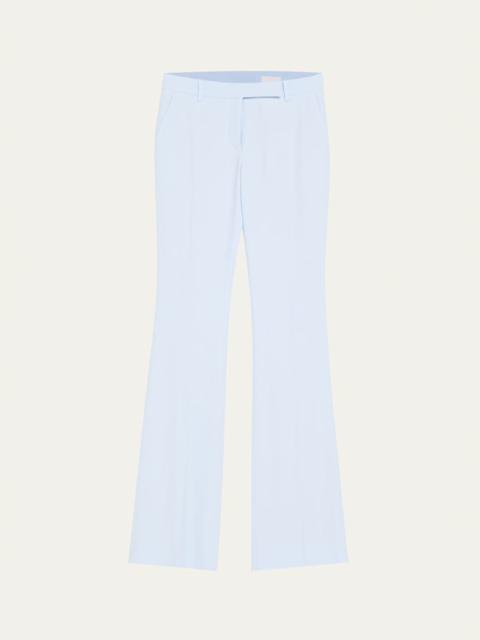 Alexander McQueen Bootcut Leaf Crepe Pants