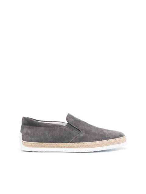 Tod's suede slip-on loafers