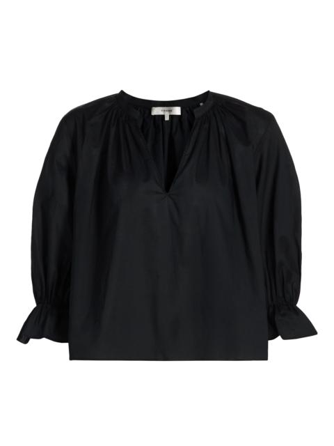FRAME Women's The Poet Cotton Blouse - Navy