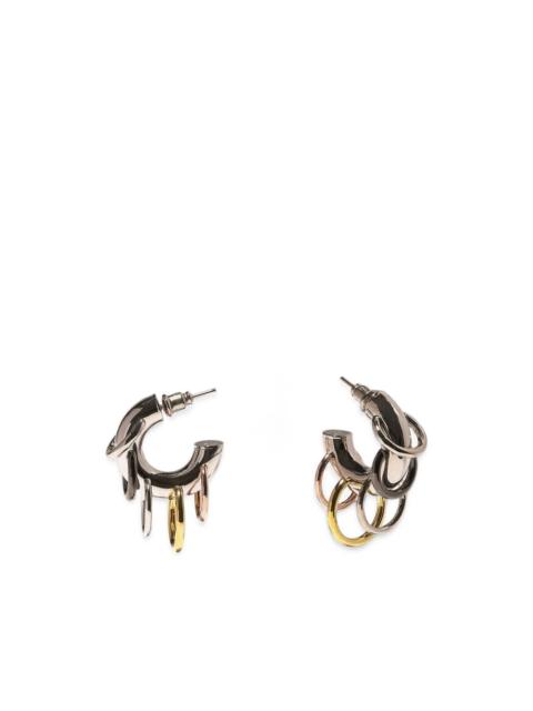 PANCONESI Pierced crystal hoop earrings