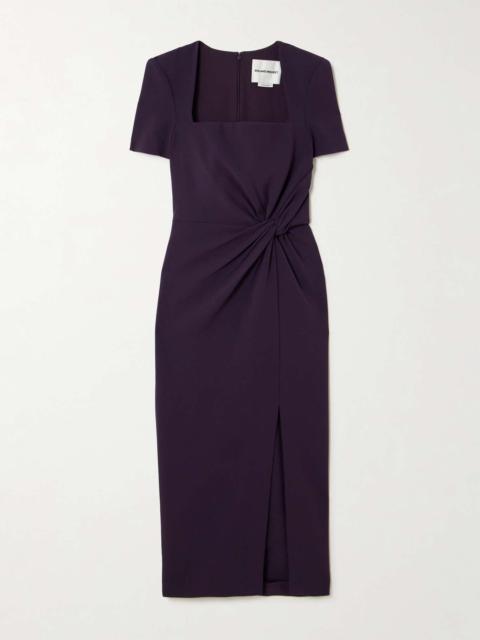 ROLAND MOURET Gathered cady midi dress