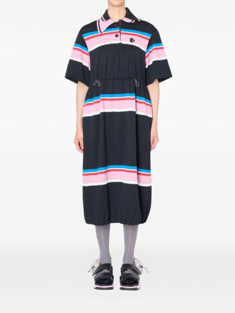Kolor striped drawstring midi dress