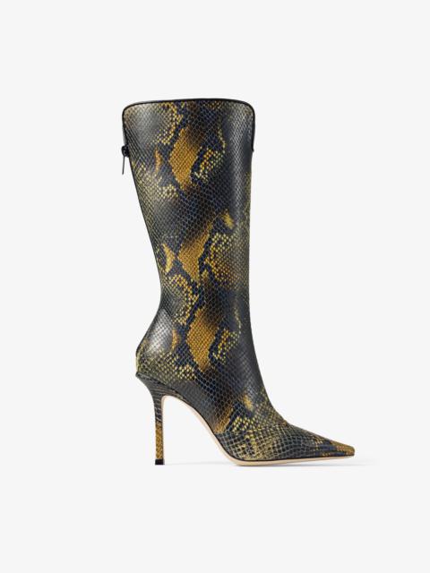 JIMMY CHOO Boot
Python-Printed Leather Knee-High Boot