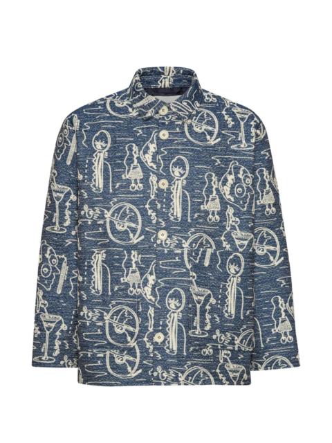HENRIK VIBSKOV Wheel doodle-print jacket