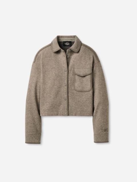 UGG ® Women's Toria Jacket Polyester Tops in Grey Heather